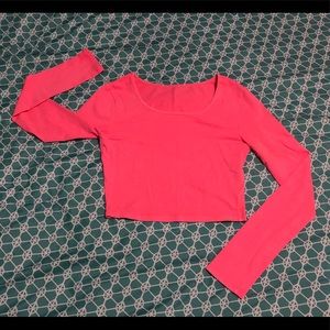 BRIGHT pink croptop!